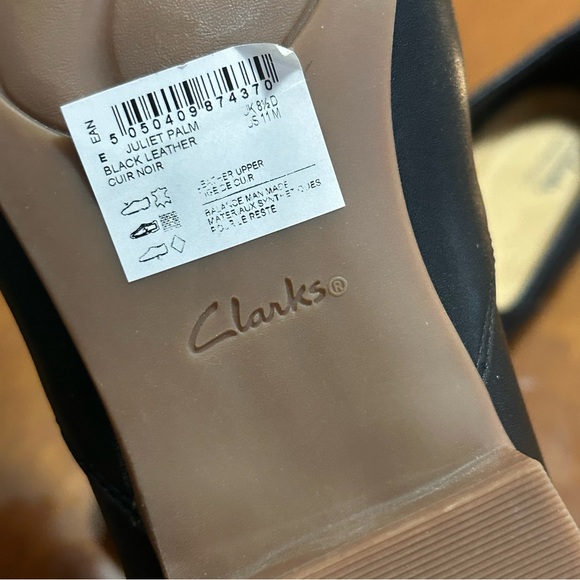 Clarks Women's Juliet Palm-Praline Dress Loafer Black Leather US 11 NWOB RET $95 - Picture 10 of 11